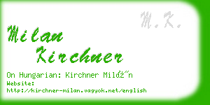 milan kirchner business card